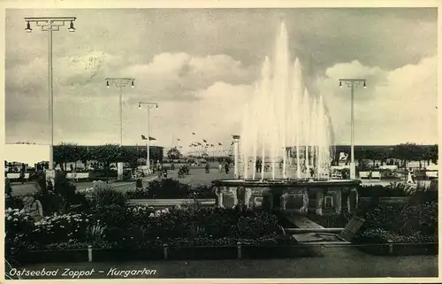 1941, ZOPPOT, Kurgarten, gelaufen.