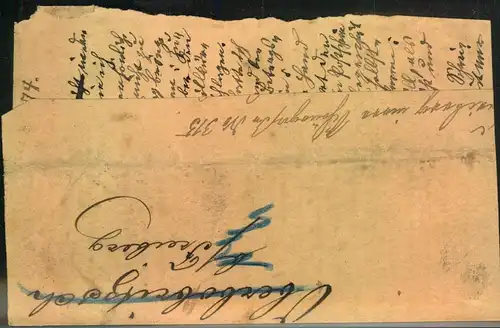 1874, 1/3 Groschen großer Brustschild im waagerechten Paar auf größerem Briefteil ab LEIPZIG