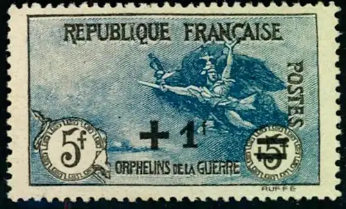 1922: Orphelins de Guerre 5 + 1 Franc, neuf, postfrisch, mnh