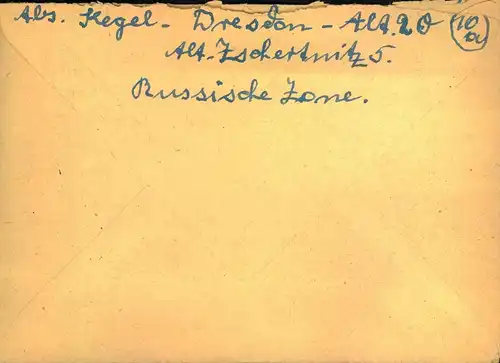 1949, 2-mal 25 Pfg. AS Maschinenaufdruck auf Auslandsbrief ab DRESDEN nach USA.