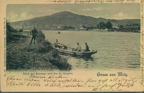 1900, ELSASS / LOTHRINGEN: METZ; "Gruß aus", gelaufen