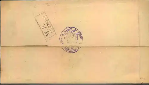 1889, Militärpostbrief 3. Armee-Corps mit seltenem Stempel " M.P. 17/7 89" und "M.P." Ankunftsstempel