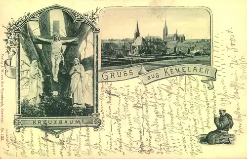 1899 (?), KEVELAER, "Gruß aus...", gelaufen