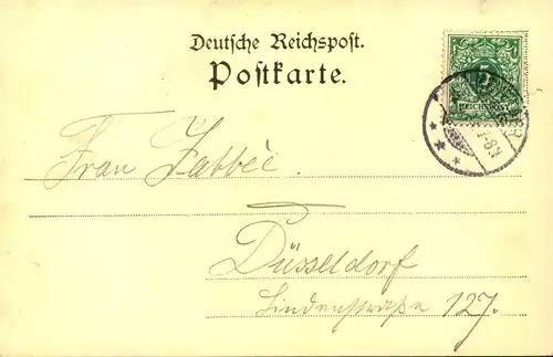 1899 (?), KEVELAER, "Gruß aus...", gelaufen