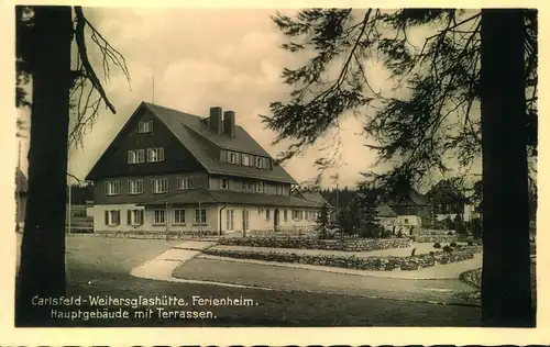 1940, CARLSFELD-Weilergladhütte, Ferienheim - gelaufen