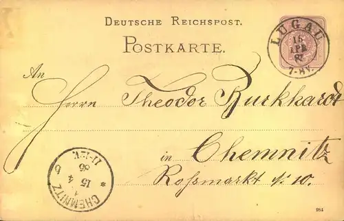 1868/1880, nachverwendete SACHSEN-Stempel, 23 Stück meist auf P1