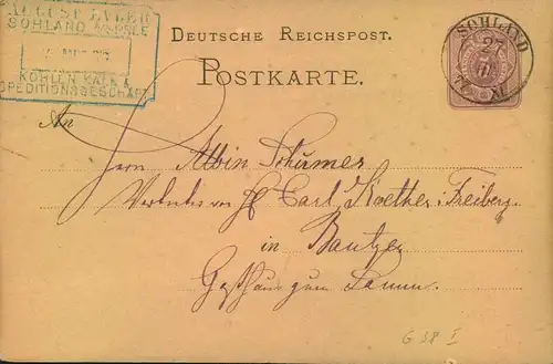 1868/1880, nachverwendete SACHSEN-Stempel, 23 Stück meist auf P1