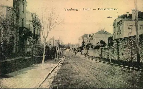 Hesserstrasse - Saarburg i. Lothringen, Feldpost, gel. 1917,