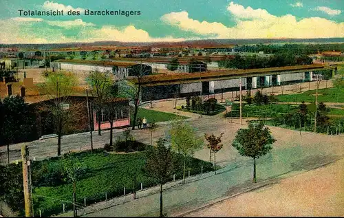 1918, Feldpost, aus Altengrabow: Totalansicht des Barackenlagers, Verl. J. Pergament, Photograph, Dömitz,