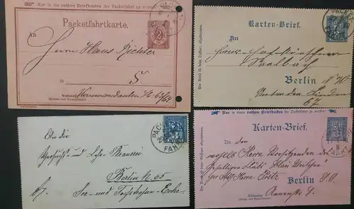 PRIVATPOSTANSTALTEN, 24 Belege und einige Marken, siehe Bilder