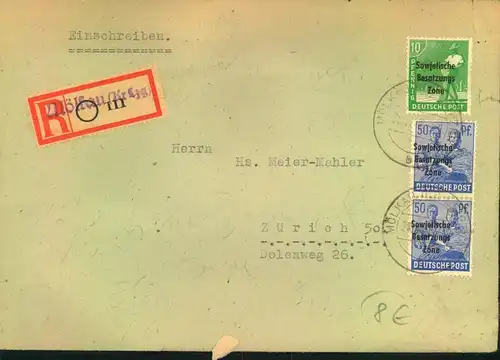 1948/1949, ALLG. AUSGABE, Maschinenaufdruck 11 Belege, alte Händlerauszeichnung 107,- Euro