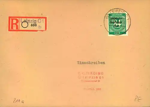 1948/1949, ALLG. AUSGABE, Maschinenaufdruck 11 Belege, alte Händlerauszeichnung 107,- Euro