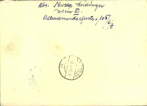 1943, HITLER-FRANKATUR, Orts-R-Brief 2. Gewichtsstufe in WIEN - OSTMARK