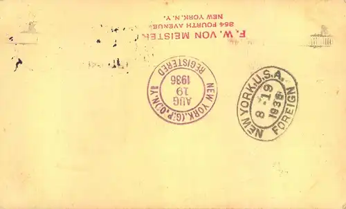 1916/1948, seven covers to Germany, mostly Transatlatik Air Mail incl. Airship "HINDENBURG"
