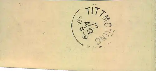 1883, Aufgabeschein über eine Postanweisung von TITTMONING