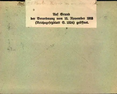 1916/1918, kleines Lot von 5 Briefen nach Deutschland, je mit Zensur. Ein Briefe im Grenztarif "Riehen - Lörrach"