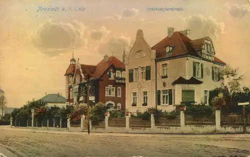 NEUSTADT a. d. ORLA, Arnshaugkerstrasse, gelaufen 1916