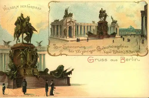 1897, Privatganzsachenkarte  "Gruss aus Berlin" ab Berkin N 5
