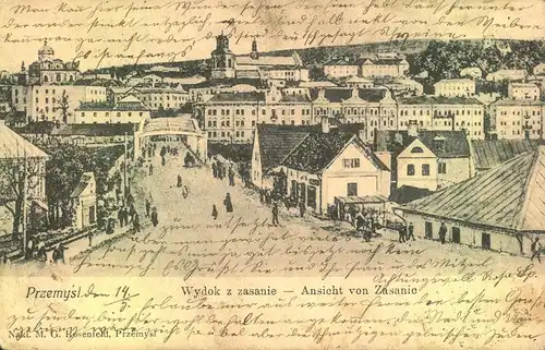 PRZEMYSL, "Aussicht von Zasanic", gelaufen 1905