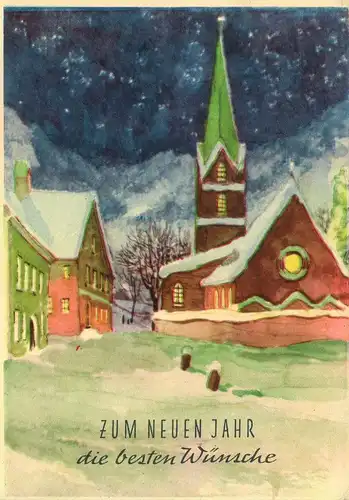 1951, 12 Pfg. Deutsch - Polnische Freundschaft auf Karte