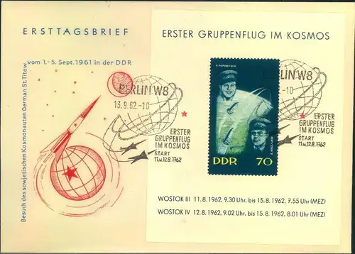 1962, Kosmosblock (DDR Blocj 17) FDC