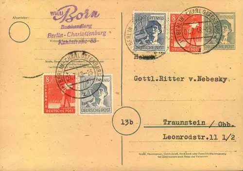 1948, WÄHRUNGSREFORM, FSK mit Zusatz ab "BERLIN CHARLOTTENBURG 2
