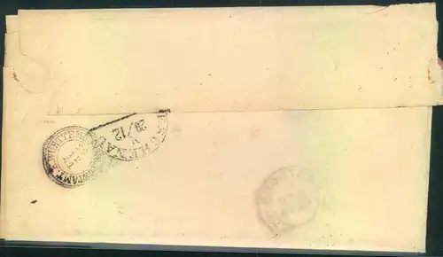 1860, markenloser Brief mit Steigbügelstempel „ÖGRINGEN“