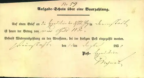 1847/1876, 5 Postscheine