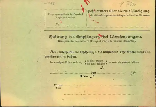 1919, 80 Pfg. Germania im senkrechten Paar auf Paletkarte ab LEIPZIG 3 in die Schweiz