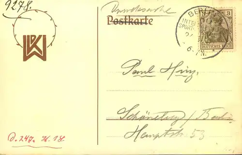 1907, " BERLIN INTERNATIONALE PORT-AUSSTELLUNG" auf AK "KAUFHAUS DES WESTENS"