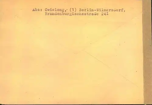 1949, Auslandsbrief mit MiF Rotaufdruck, Stephan und 1 Pf. Bauten