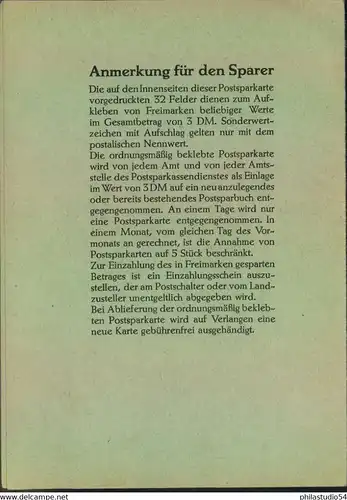 1966, Postsparkarte mit 3 Wertem Brandenburger Tir miz L1"NUN SPARE WEITER"