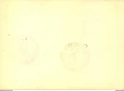 1952, Luther und Otto (Mi 149/150) gemeinsam auf einer Sonderkarte vom Ersttag