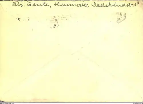 1950, 30 Pfg. "199 Jahre Deutsche Briefmarken" auf Auslandsbrief mit Maschinenstempel HANNOVER nach Wien