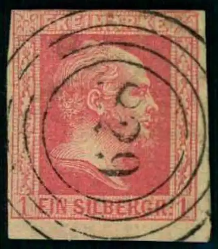 Nummernstempel "826" LENNEP UF Q1 Sgr rosa (Michel # 6)