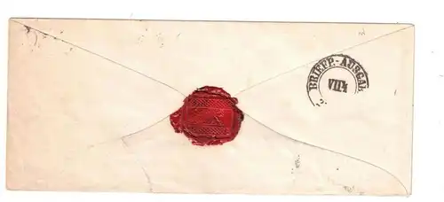 1871, "WILDENFELS", besserer nachverwendeter Sachsen Stempel auf NDP Umschlag nach Dresden