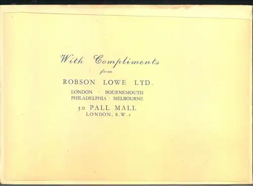 1948, IMABA - Block auf Umschlag  mit Sonderstempel mit Einlagekarte "Rpbson Lowe"