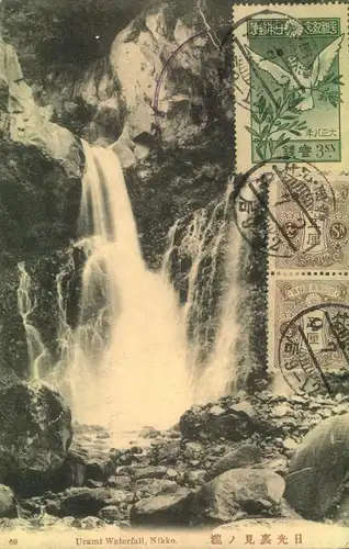 1920, frankes picture card ""IUami Waterfall" sent to Germany