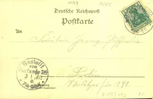1903, Litho "Gruss aus Friefdichshagen, sauber gebracht