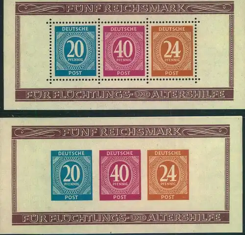 11946, Altershilfe - Blockpaar postfrisch (Block 12 A/B)