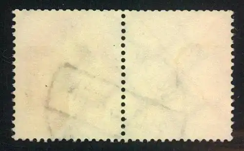 1928, 10 Pfg. NOTHILFE im waagerechten Zusammendruck mit links anhangendem Andreaskreuz, sauber gestempelt,