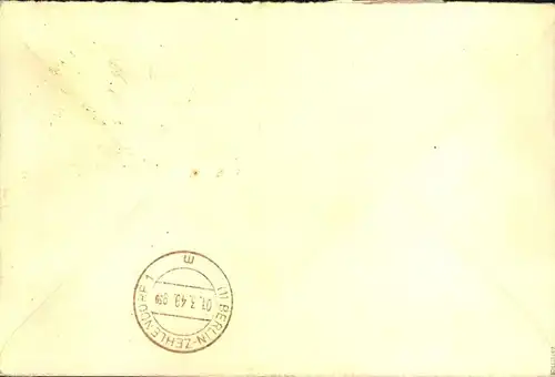 1949, Sonderumschlag zur Eröffnung des POSTSCHNELLDIENSTES frankiert mit 1 M. Schwarzaufdruck ab "BERLIN SW 11a 01.3.49"