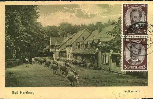 1934, 3 Pf. Kolonialforscher als EF und MeF auf Drucksachenkarte und „normaler“ Postkarte