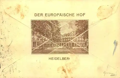 1930, Ortseinschreiben "HEIDELBERG" mit 2 Nothilfe Zusammendrucken 8/15 Pf.