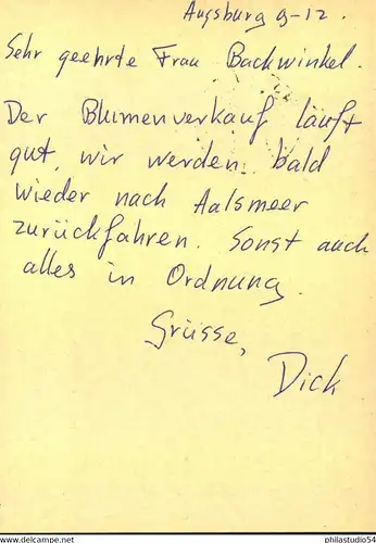 1960, 10 und 20 Pfg. Heuss Medaillon Doppelkarten mit schmalem Lumogezudruck, gebraucht