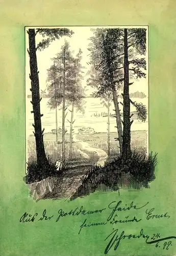 ZEHLENDORF (Bahnhofsbriefkasten), besserer Nebenstempel auf Postkarte - 1899