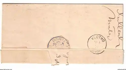 1876, HUFEISENSTEMPEL HERFORD auf Brief mit 10 Pfge.