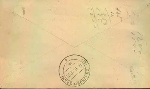 1948, Einschreiben mit Rückschein aus Döbeln, Sachsen