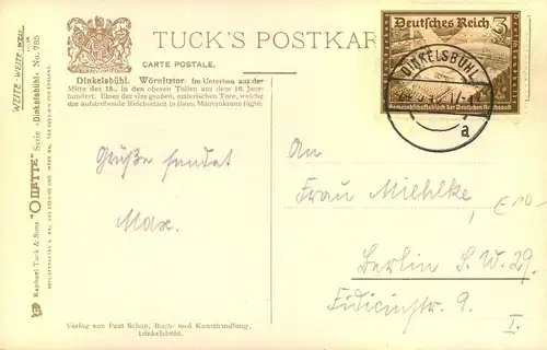 1939, 3 Pf. Postkameradschaft als seltene EF auf Drucksachenkarte