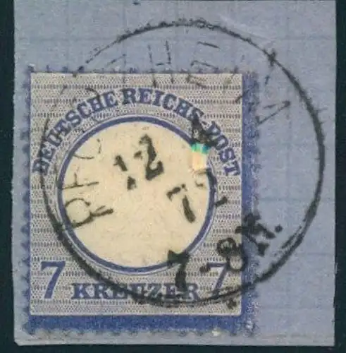 1872, BRUSTSCHILD gestempelt  Michelnummer 10